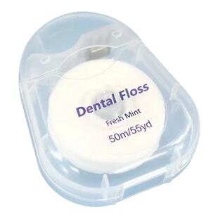 超细牙线微蜡薄荷剔牙清洁正畸牙缝口腔便携卷线50米薄荷味牙线卷