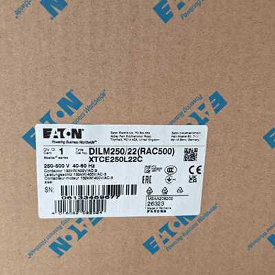议价伊顿穆勒DILM250/22(RAC500)大电流接触器380-500V UL CSA认