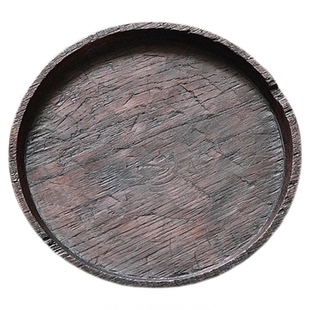 不亦室 赤具手作栎木大漆壶承 方形圆形茶盘