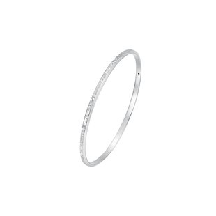 明牌珠宝铂金PT950碎碎冰手镯 闪耀时尚小众固口女镯手饰BFI0021