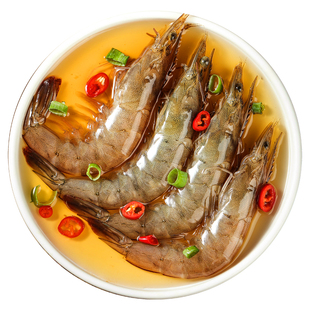 溜溜嘛鲜醉虾生呛大虾生腌虾酸辣即食网红青岛特产刺身捞汁小海鲜