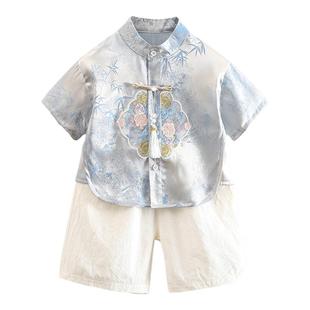 汉服男童周岁礼服男宝宝夏季国风套装新款中式古装2025小少爷汉服