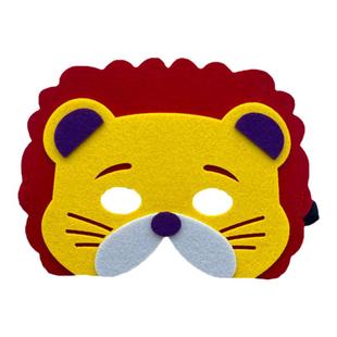 儿童动物面具幼儿园小动物装扮狐狸狮子猴子大象灰狼熊猫可爱眼罩