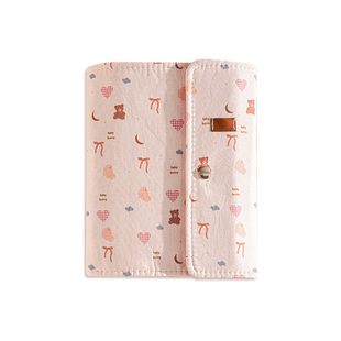 三年二班 小熊孕检收纳册折叠便携式收纳袋a4产检报告单怀孕记录册ins风马宝宝检查单孕期档案册孕妇初期用品