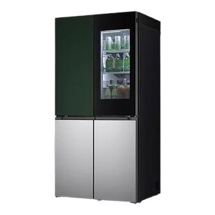 [整机原装进口]LG十字四门制冰冰箱617L嵌入家用F621GE65B透视窗Y