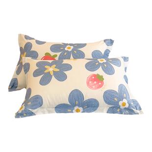 新款100全棉枕头套一对装纯棉枕套48cmx74cm家用枕芯内胆套春秋