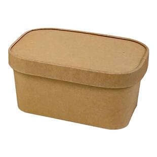 春游野餐盒一次性碗餐盒打包盒饭盒泡面纸碗牛皮纸长方形打包盒子