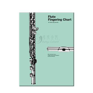 长笛指法图表 布伦达 长笛或短笛 单开页 原装进口 Brenda FLUTE FINGERING CHART For Flute and Piccolo HL14011341