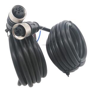 M12航空插线 比例阀传感器 流量开关 防水连接线 4芯5芯线8芯插头