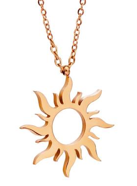 个性太阳钛钢项链女不掉色高级感