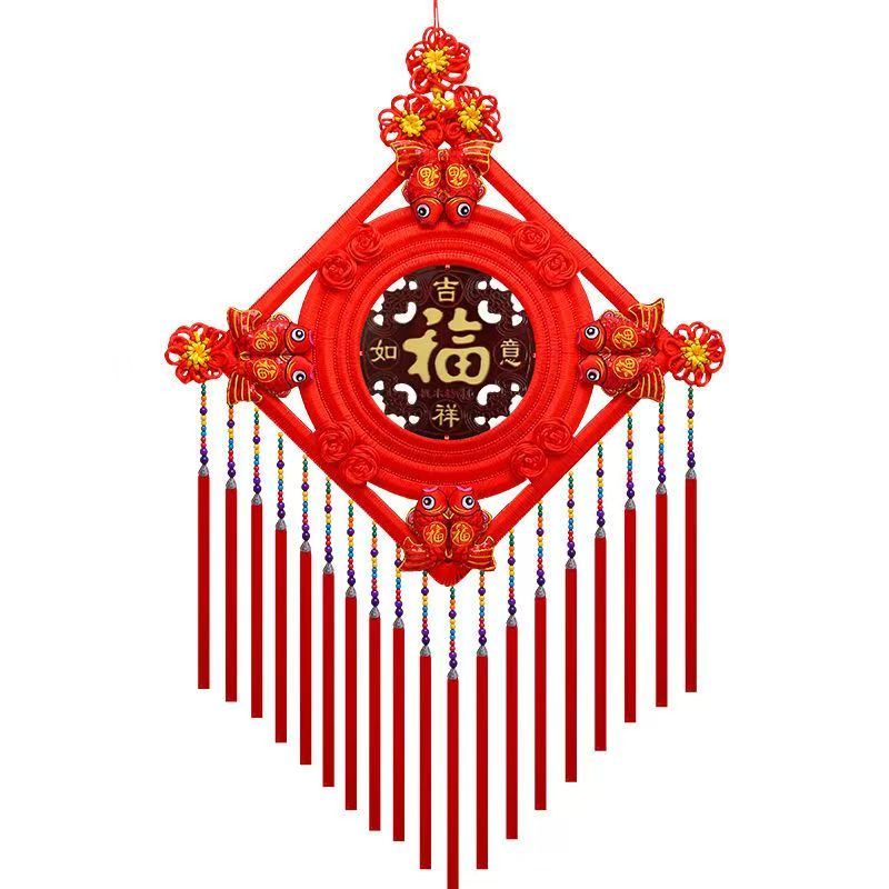 桃木福字中国结挂件家居装饰
