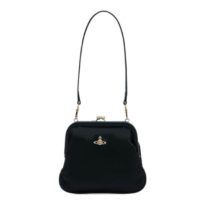 Vivienne Westwood 西太后 Vivienne 手拿包 - 粘胶纤维 - 黑色