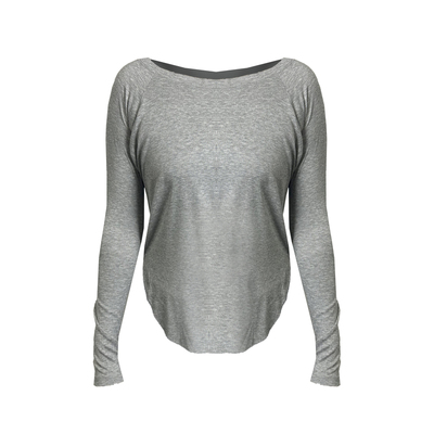 超柔软瑜伽长袖女宽松罩衫健身服长袖宽松瑜伽服修身速干健身衣秋