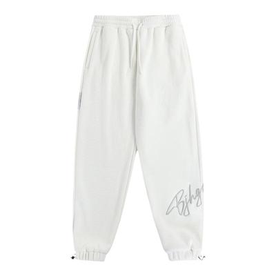 BJHG字母刺绣宽松运动卫裤