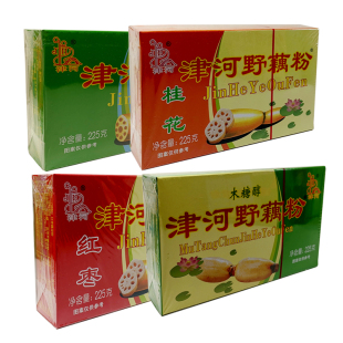 天津特产津河野藕粉225克盒装传统老味桂花原味枣木糖醇代餐素食