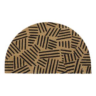 印度进口进门门口椰棕地垫北欧入户室外脚垫半圆除尘垫子防滑门垫