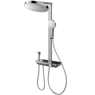 摩雨花洒|箭牌淋浴花洒套装家用卫浴全铜恒温琴键增压花洒恒温灰