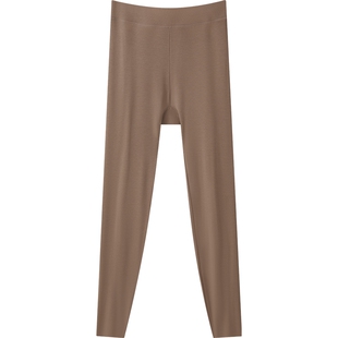 三枪保暖裤高支华绒兰精莫代尔男女情侣磨毛无骨缝合秋罗纹打底裤