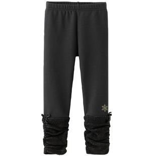 戴维贝拉儿童假两件裤子2026女童新款打底裤女中大童冬装加绒长裤