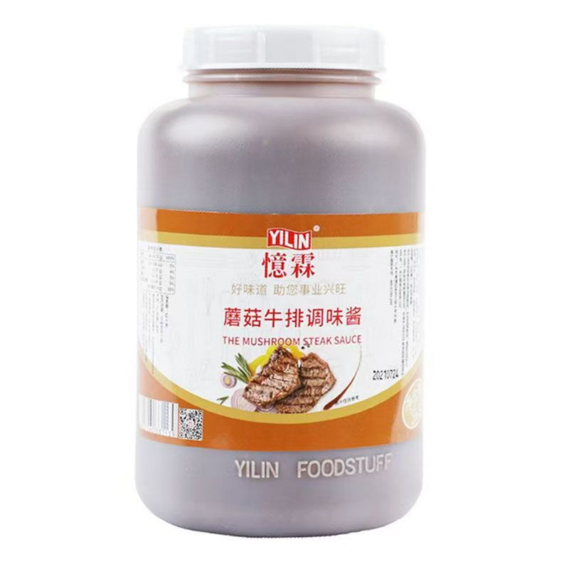 忆霖蘑菇牛排酱3kg*4桶整箱