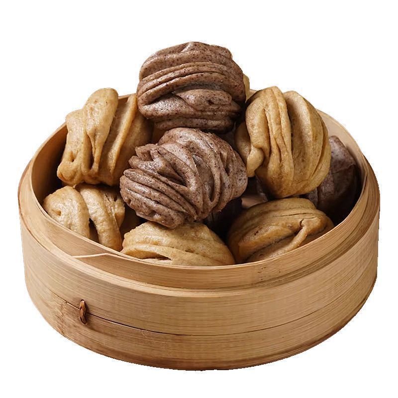 杂粮全麦花卷粗粮荞麦面馒头纯手工孕妇控糖无糖精主食早餐半成品