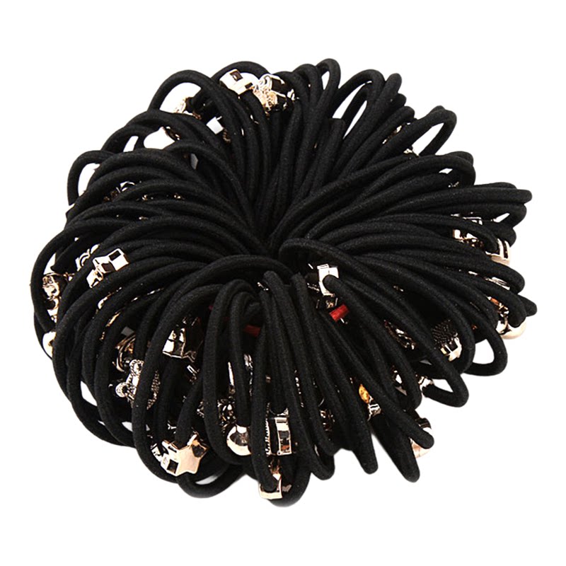 韩国发饰头饰皮圈发圈发绳简约黑色头绳皮套皮筋