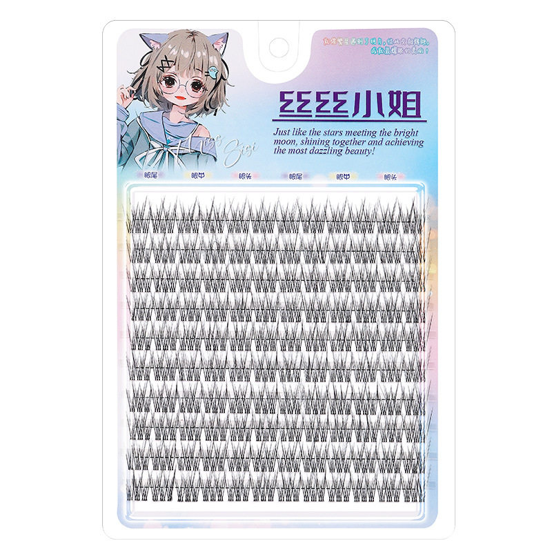 免胶三鱼尾款婴儿直黑梗假睫毛女