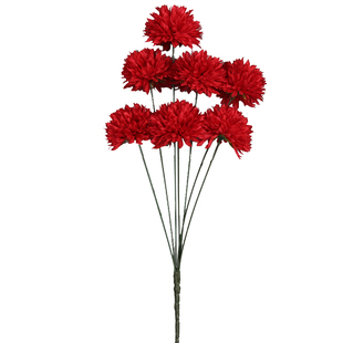 仿真花束七头球菊刺球 多色插花乒乓菊 婚庆假花婚礼堂宴会厅花材