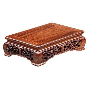 非洲酸枝底座摆件盆景玉器花瓶古董陶瓷佛像底座正方增高实木底座