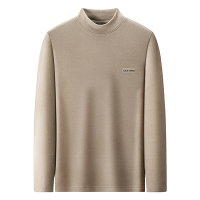 高品质真德绒男士秋冬打底t恤