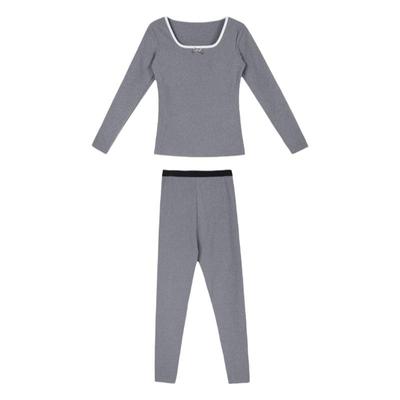 德绒双面磨毛发热保暖内衣套装