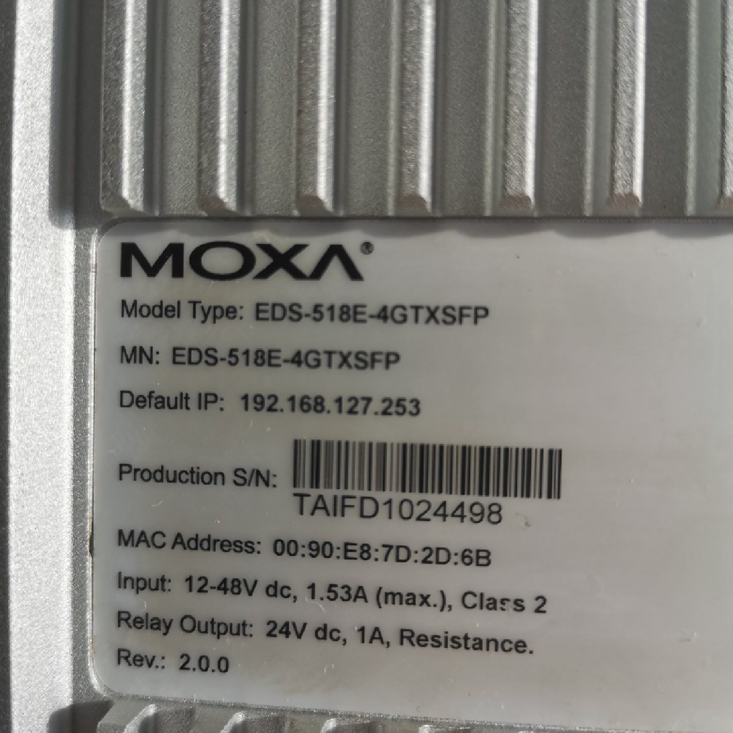 议价MOXA摩莎EDS-518E-4GTXSFP  18 端口网管型工业以太网交换机