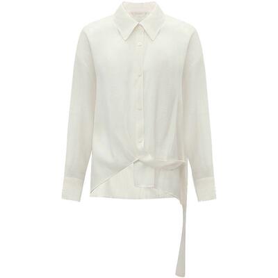 COCOBELLA捏褶飘带通勤衬衫