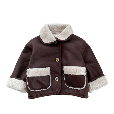 翻领毛领外套工厂直销