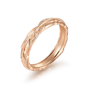 周生生爱情密语羽毛18k金戒指对戒组合男女戒情侣戒指