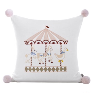 抱枕轻奢法式靠枕儿童可爱床头靠背枕样板间客厅沙发粉色爱心枕套