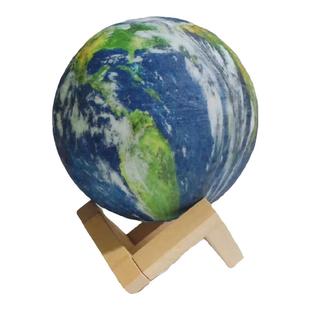 地球灯彩色3D地球摆件七彩发光地球送感恩新年创意礼物充电床头灯