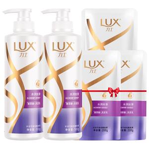 LUX力士玻尿酸洗发水精华素水润丝滑柔顺500g*2瓶