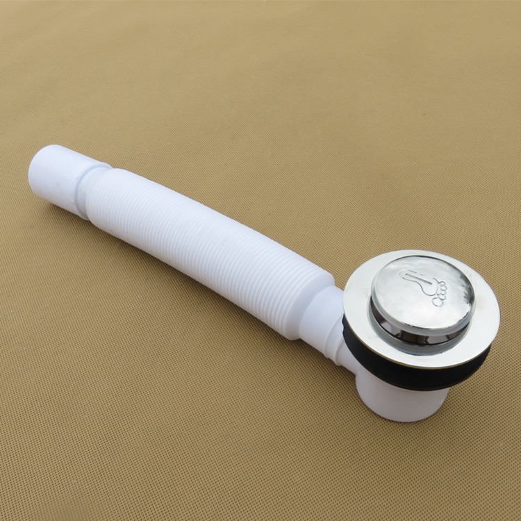 浴缸弹跳下水器 浴桶下水 淋浴房木桶 脚踩弹跳式浴缸下水