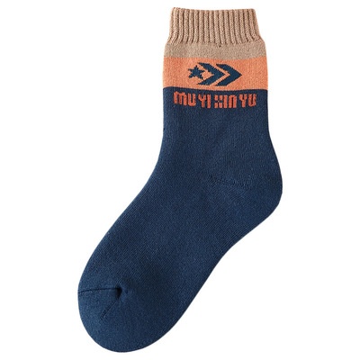 学院风中筒袜冬季加厚毛圈袜无骨