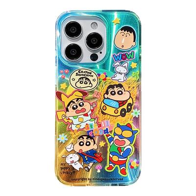 可爱镭射光波适用苹果17手机壳