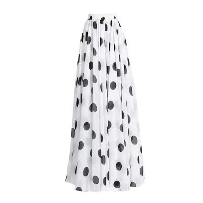 长裙大摆波点720度超大摆