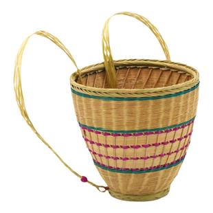 竹编儿童舞蹈道具幼儿园小背篓收纳玩具背篓小背篓小孩子背篼包邮