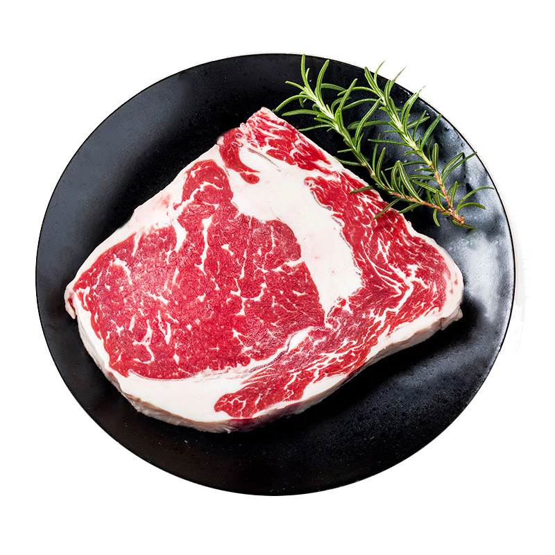 鸿亮冷牛排家用冷冻牛肉8片黑椒家庭眼肉牛扒套餐进口牛肉调理