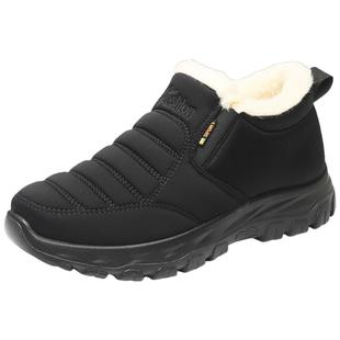 冬季老北京布鞋男棉鞋高帮加绒加厚老人防寒羊毛中老年爸爸雪地靴