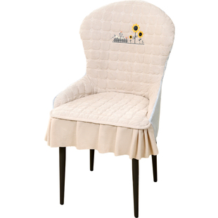 高级加厚半圆弧形椅子套罩保护2026坐垫靠背家用专用皮餐桌板凳座