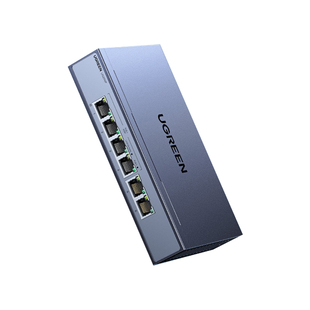 绿联poe交换机千兆6口10口以太网线供电宽带路由光猫转换器vlan划分家用企业安防设备适用多接口网络分线器