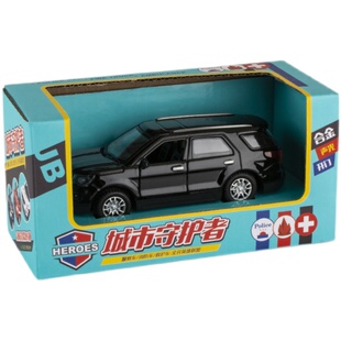 福特探险者模型仿真带回力合金车模双开门1:36带灯光音效儿童玩具