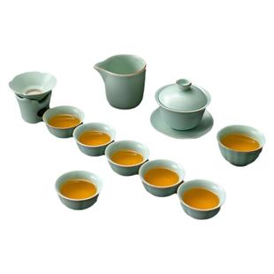 容山堂固德李斌大师汝窑茶具套装2025新款家用功夫茶具便携礼盒装