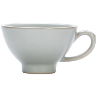 汝窑茶杯带把小号功夫茶具品茗杯防烫汝道汝瓷开片单杯陶瓷主人杯